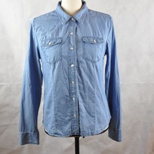 Forever 21 Size M Denim Jean Chambray Button Down